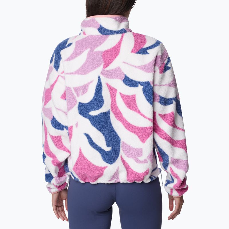 Bluza polarowa damska Columbia Helvetia Cropped 1/2 cosmos floristic print/eve/salmon rose 2