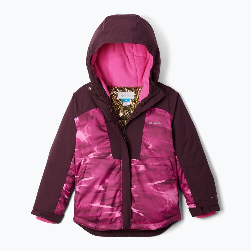 Kurtka narciarska dziecięca Columbia Mighty Mogul III Print pink ice windblown/ moonvista