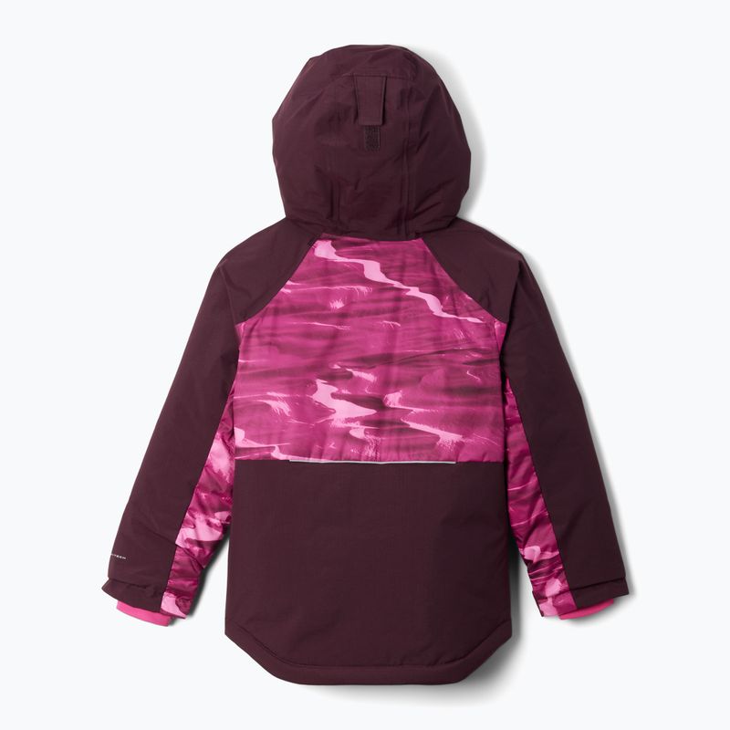 Kurtka narciarska dziecięca Columbia Mighty Mogul III Print pink ice windblown/ moonvista 2