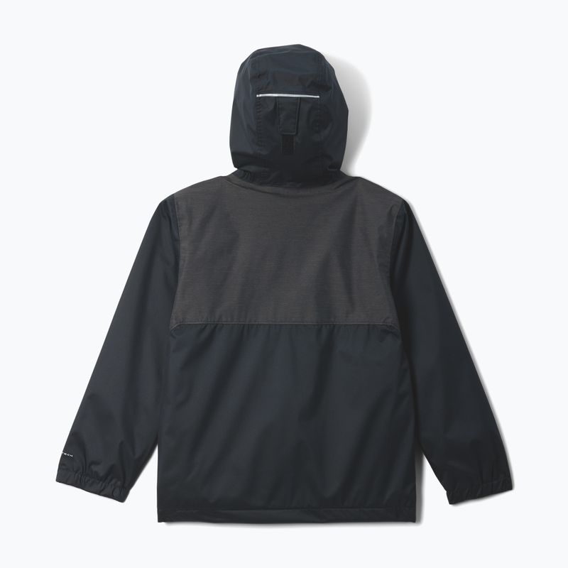 Kurtka przeciwdeszczowa dziecięca Columbia Rainy Trails II Fleece mountain black/black slub 2