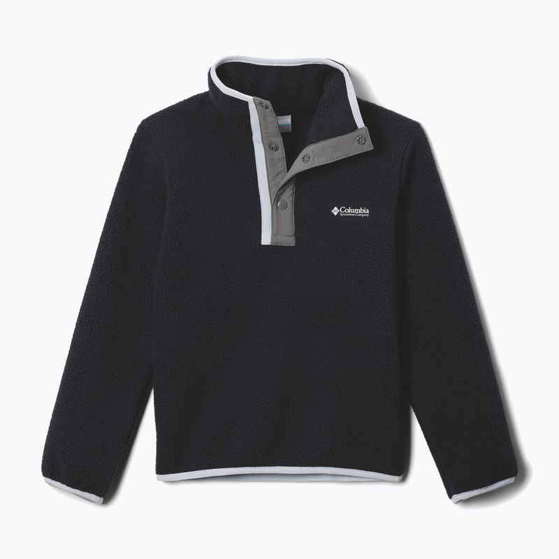 Bluza polarowa dziecięca Columbia Halvetia II Half Snap Fleece black/city grey