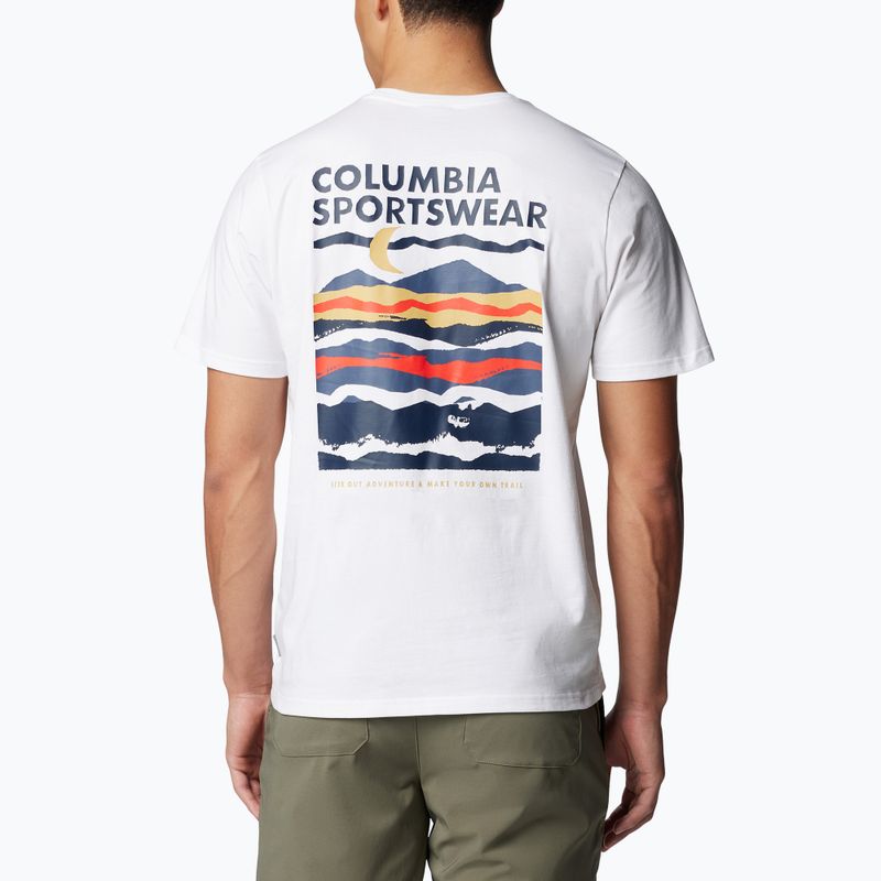 Koszulka trekkingowa męska Columbia Explorers Canyon Back white/torn moonscape 2