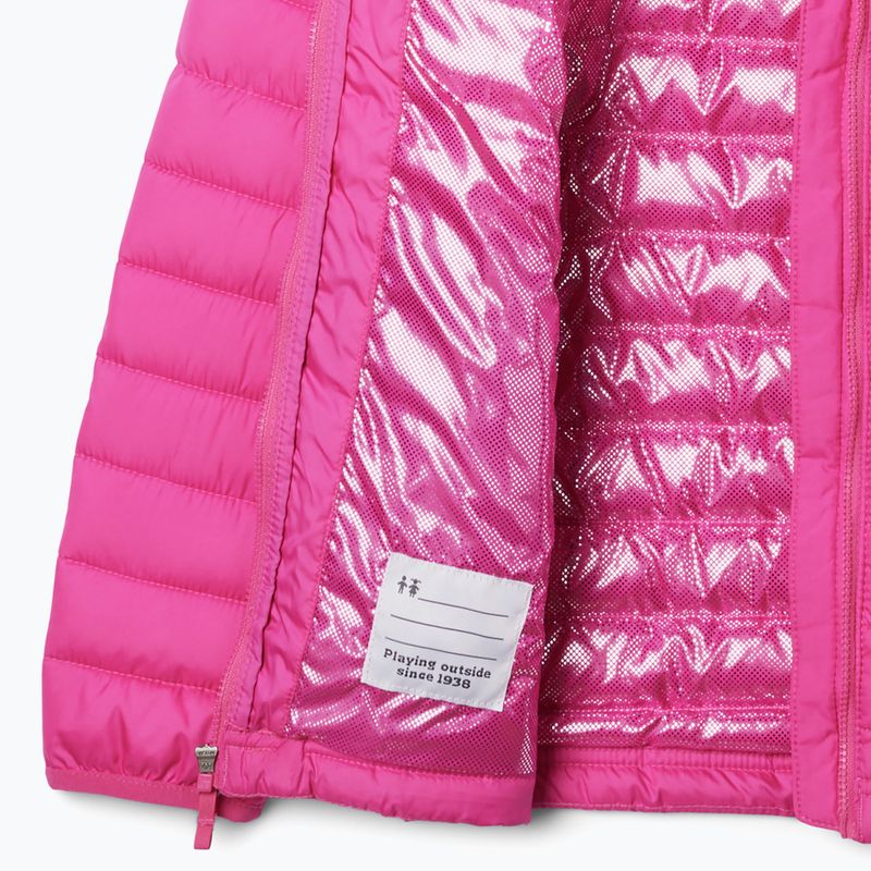 Kurtka ocieplana dziecięca Columbia Powder Lite II Hooded pink ice 3
