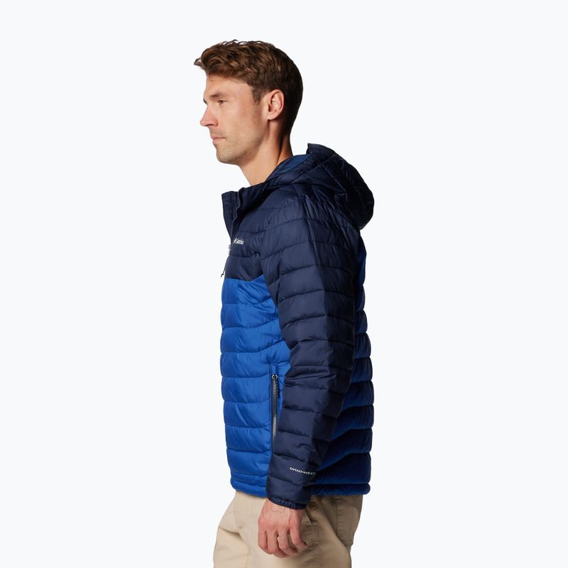 Kurtka męska Columbia Powder Lite II Hooded mountain blue/ collegiate navy 3