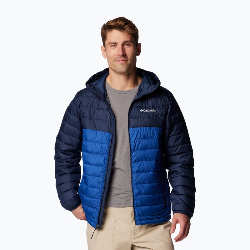 Kurtka męska Columbia Powder Lite II Hooded mountain blue/ collegiate navy 4