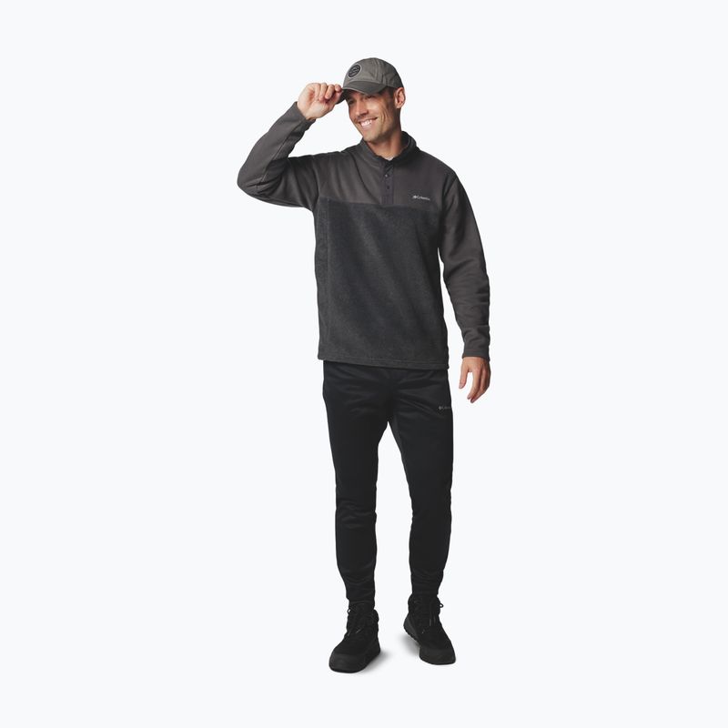 Bluza polarowa męska Columbia Steens Mountain Half Snap II charcoal heather/shark 2