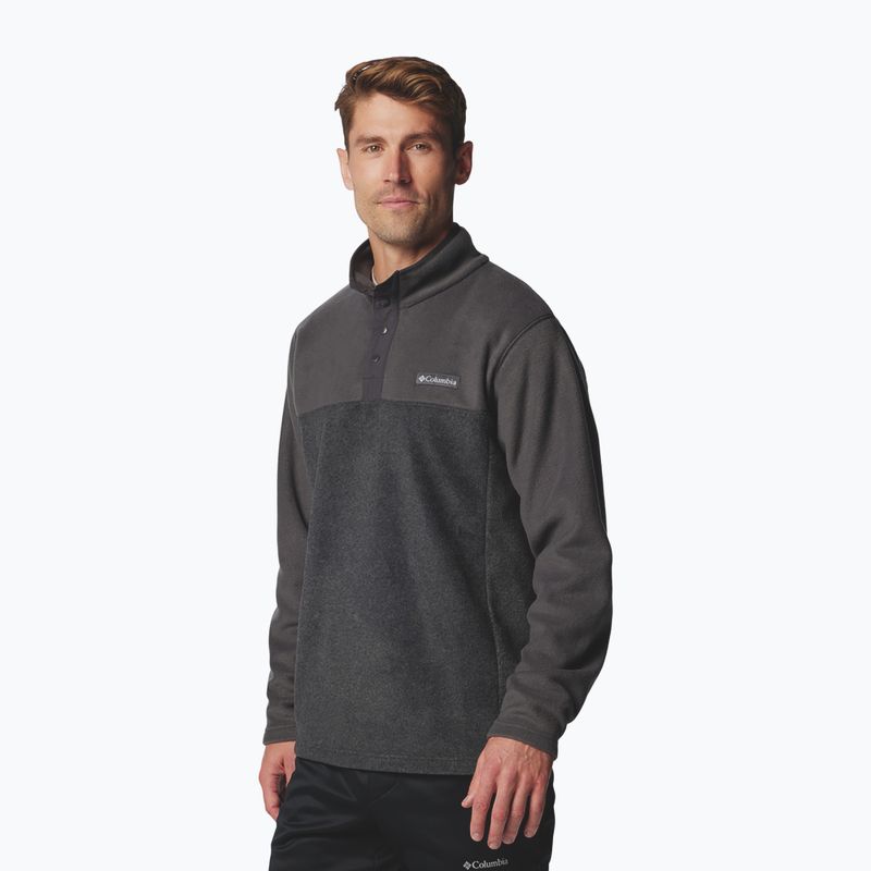 Bluza polarowa męska Columbia Steens Mountain Half Snap II charcoal heather/shark 4