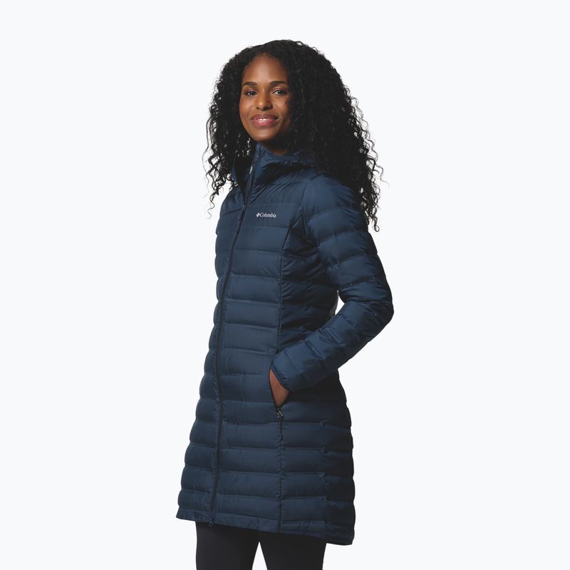 Kurtka puchowa damska Columbia Lake 22 II Down Long Hooded collegiate navy 5