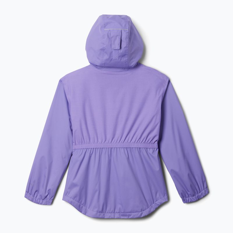 Kurtka przeciwdeszczowa dziecięca Columbia Rainy Trails II Fleece paisley purple 2