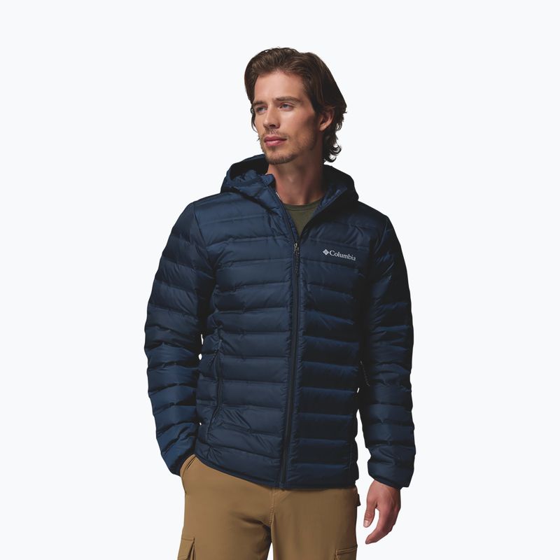 Kurtka puchowa męska Columbia Lake 22 II Down Hooded collegiate navy