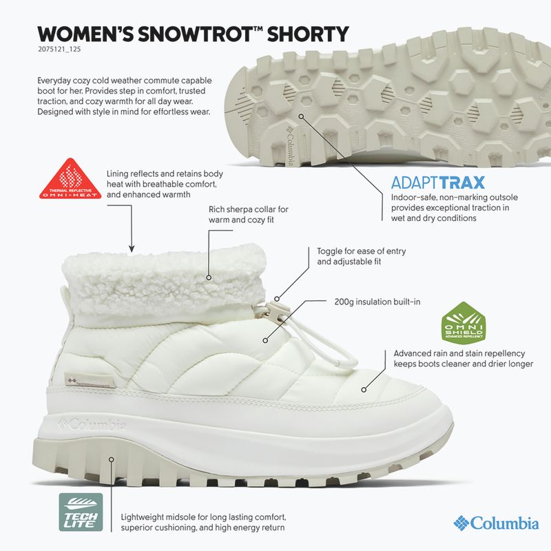 Śniegowce damskie Columbia Snowtrot Shorty sea salt/fig 6