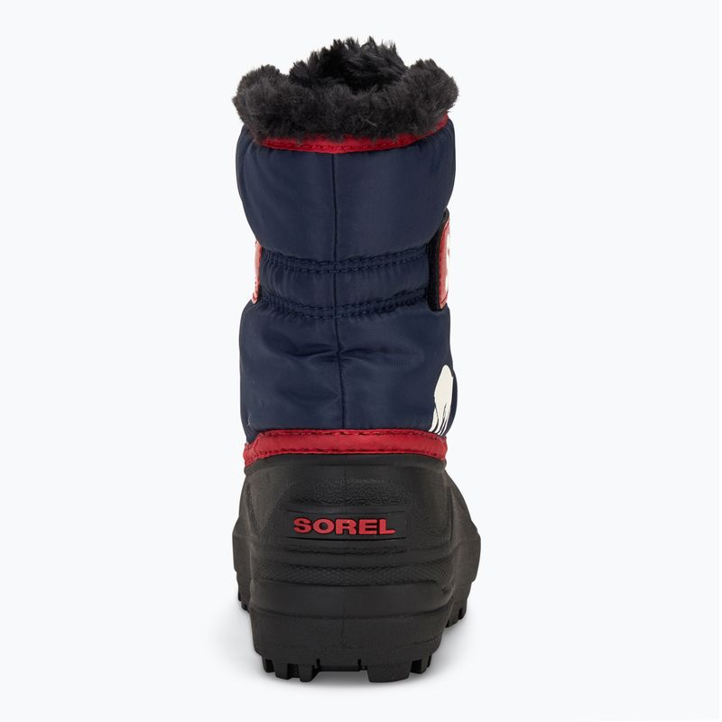 Śniegowce dziecięce Sorel Childrens Snow Commander nocturnal/sail red 6