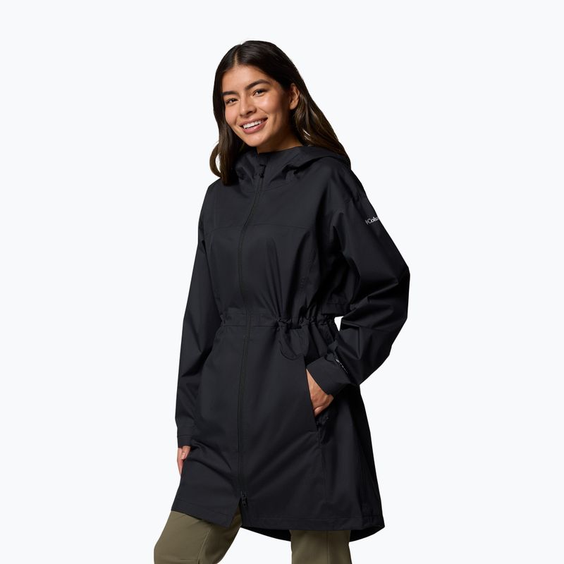 Płaszcz przeciwdeszczowy damski Columbia Weekend Adventure II Long Shell black 4
