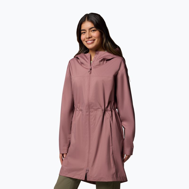 Płaszcz przeciwdeszczowy damski Columbia Weekend Adventure II Long Shell fig