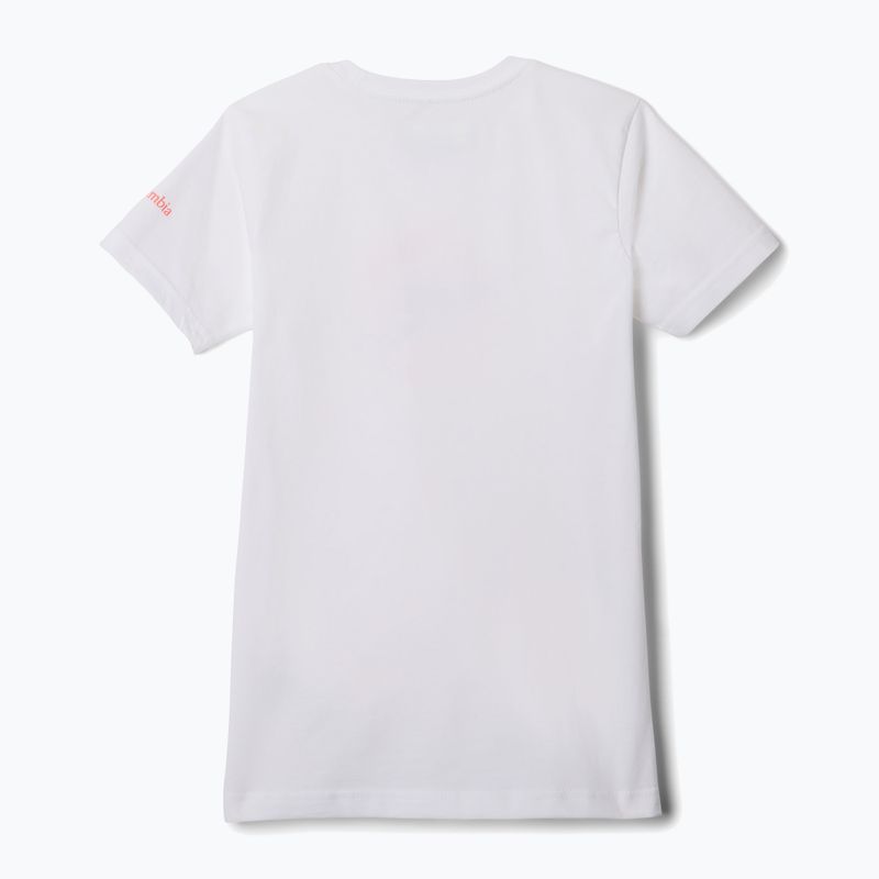 Koszulka trekkingowa dziecięca Columbia Mission Lake Graphic white/weaving waterscape 2