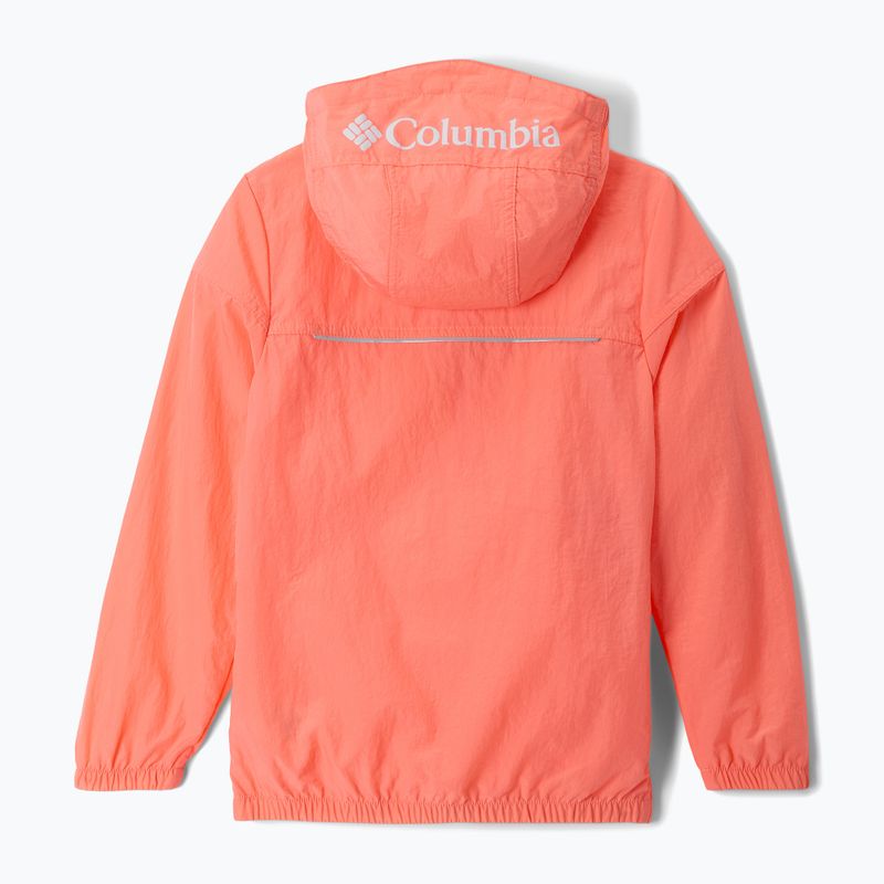 Kurtka przeciwwiatrowa dziecięca Columbia Challenger II Windbreaker hot coral 2