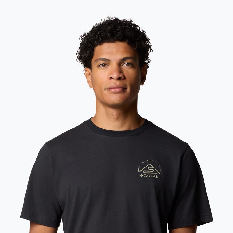 Koszulka męska Columbia Tunnel Valley Graphic Tee black/naturally inclined 5