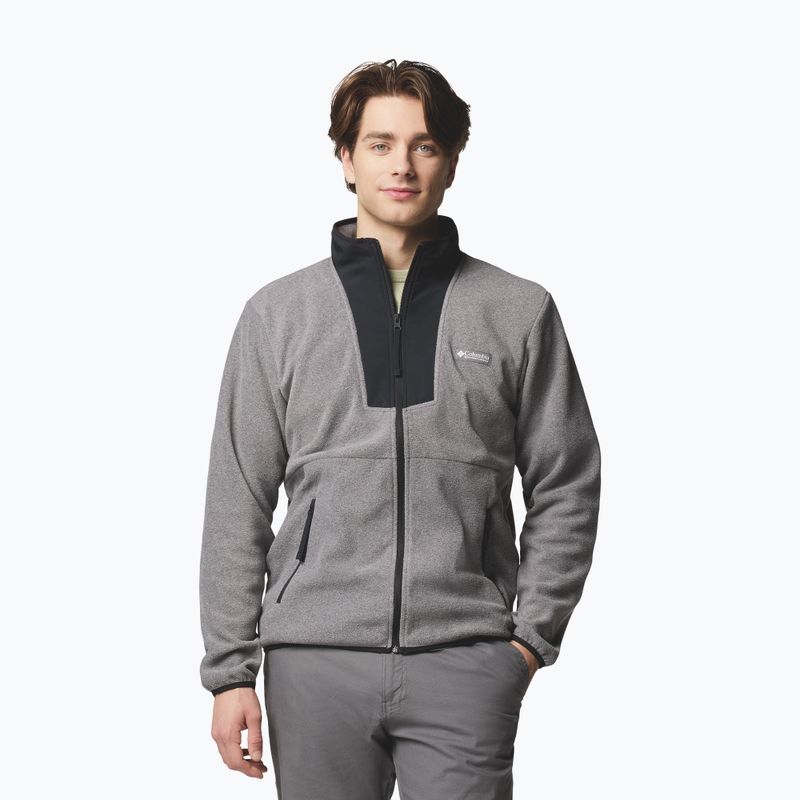 Bluza męska Columbia Sequoia Grove FZ Fleece city grey heather/black