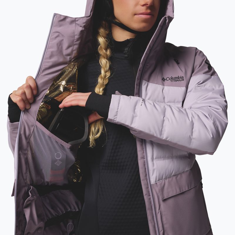 Kurtka nariarska damska Columbia Glacier Ridge Down shale purple/lavender pearl 12