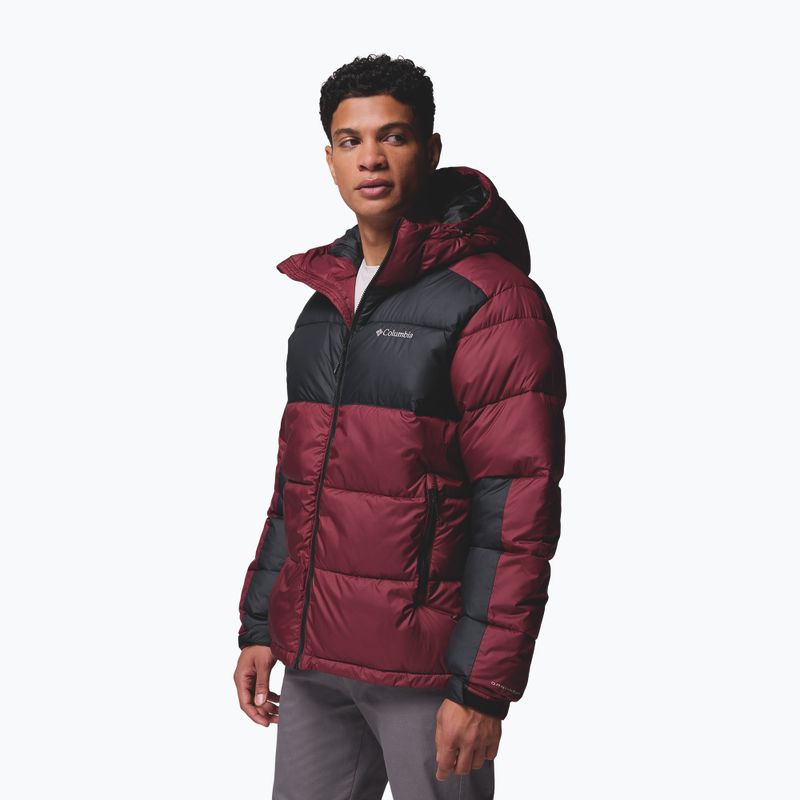Kurtka ocieplana męska Columbia Pike Lake II Hooded rich wine/black 4