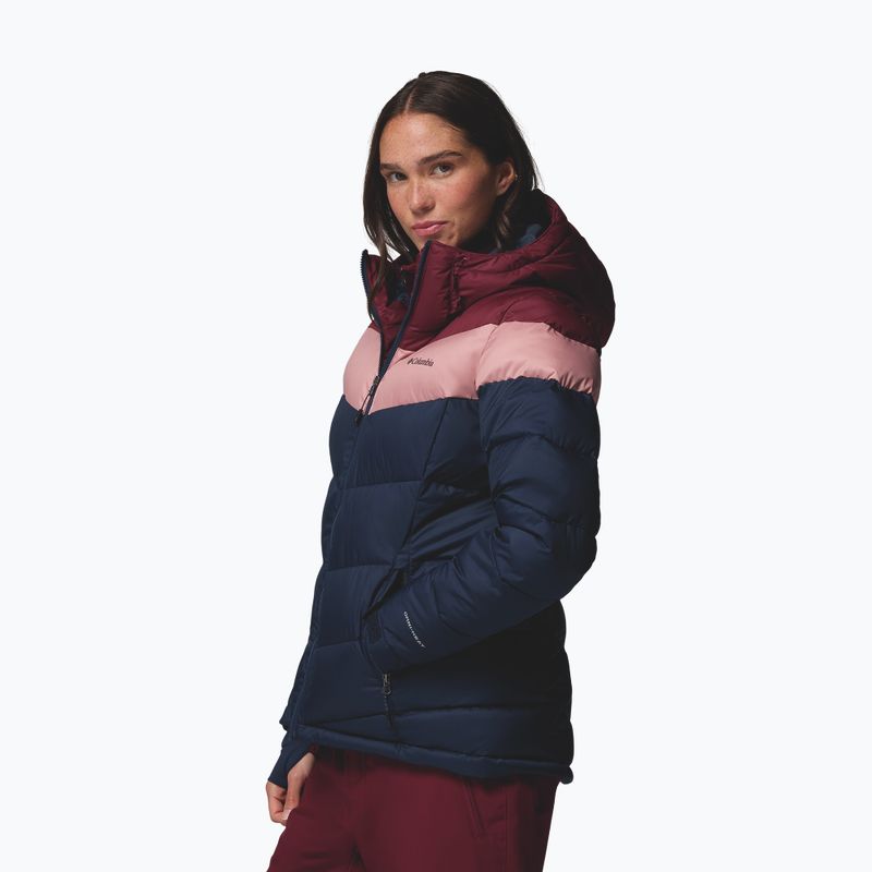 Kurtka narciarska damska Columbia Abbott Peak II Ins collegiate navy/rich wine/eraser pink 4