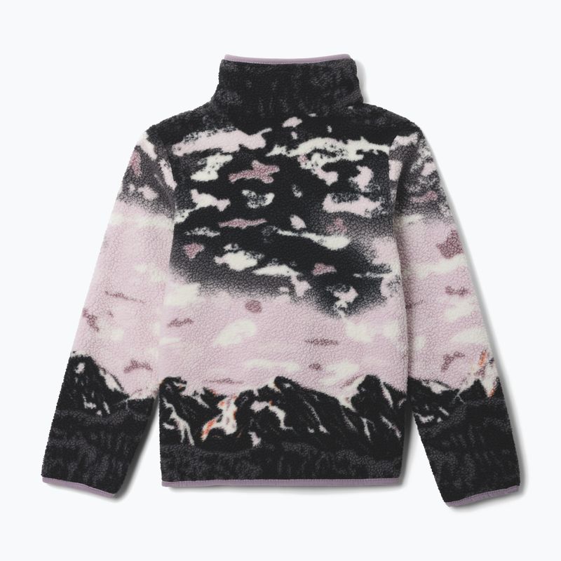 Bluza polarowa dziecięca Columbia Helvetia II Printed Half Snap Fleece shale purple sisters/lavender pearl 2