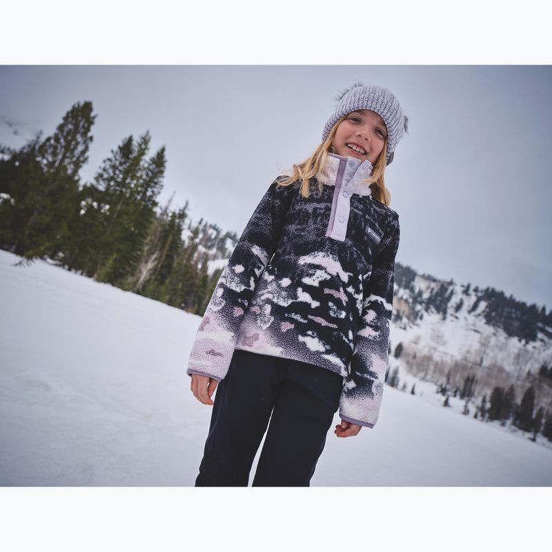Bluza polarowa dziecięca Columbia Helvetia II Printed Half Snap Fleece shale purple sisters/lavender pearl 4