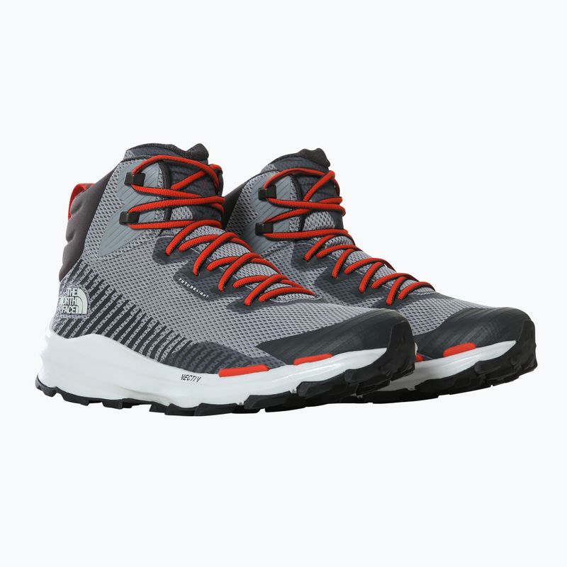 Buty turystyczne męskie The North Face Vectiv Fastpack Mid Futurelight meld grey/asphalt grey 10