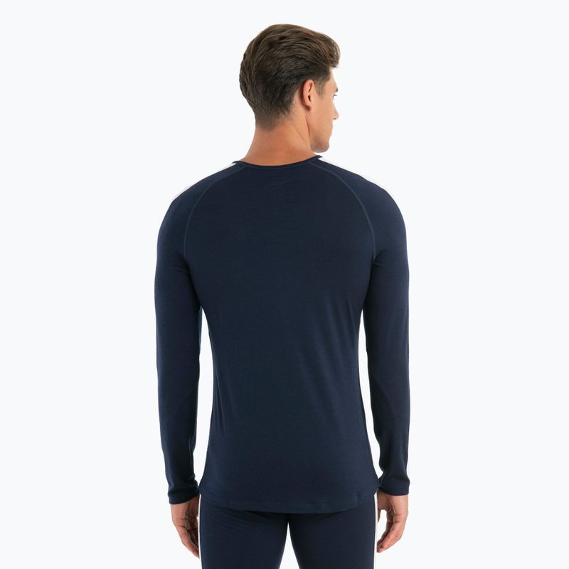 Longsleeve termoaktywny męski icebreaker Merino 200 Sonebula LS Crewe midnight navy/royal navy 2