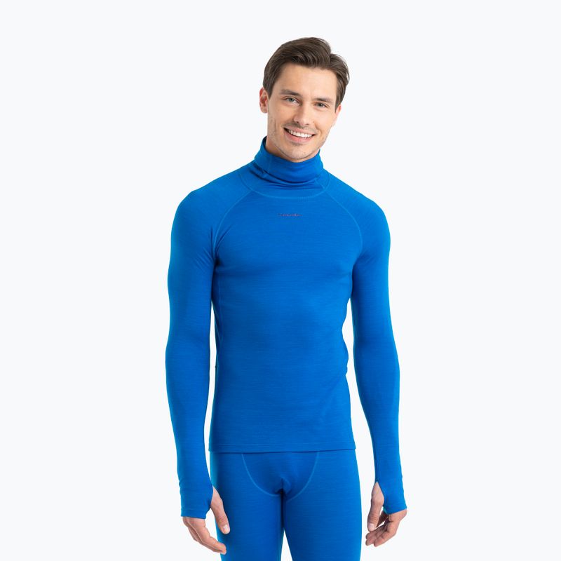 Longsleeve termoaktywny męski icebreaker Merino Roll Neck lazurite