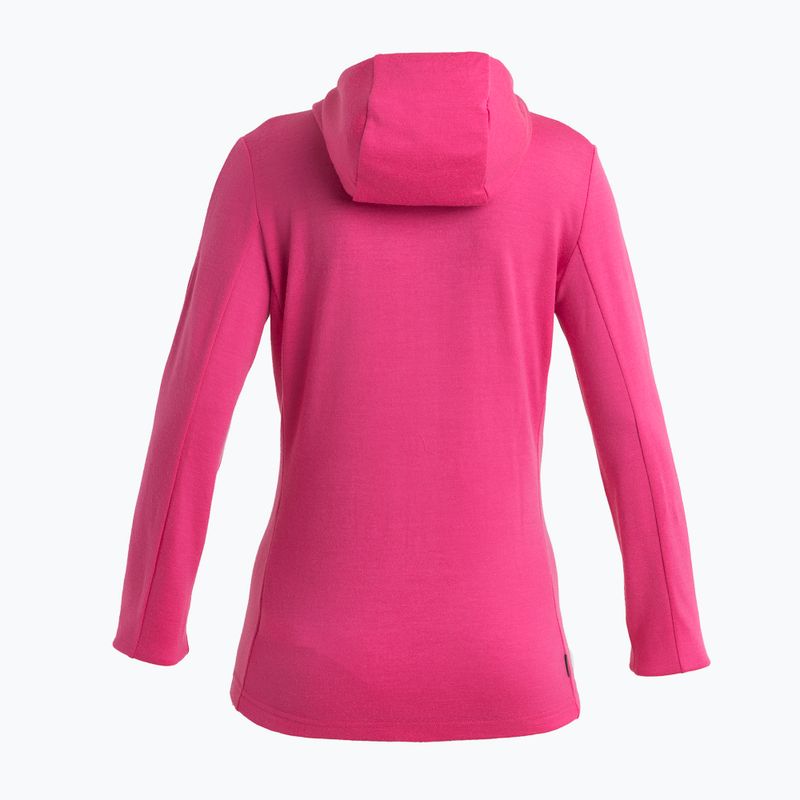 Bluza trekkingowa damska icebreaker Quantum III Zip Hood tempo/electron pink/cb 9