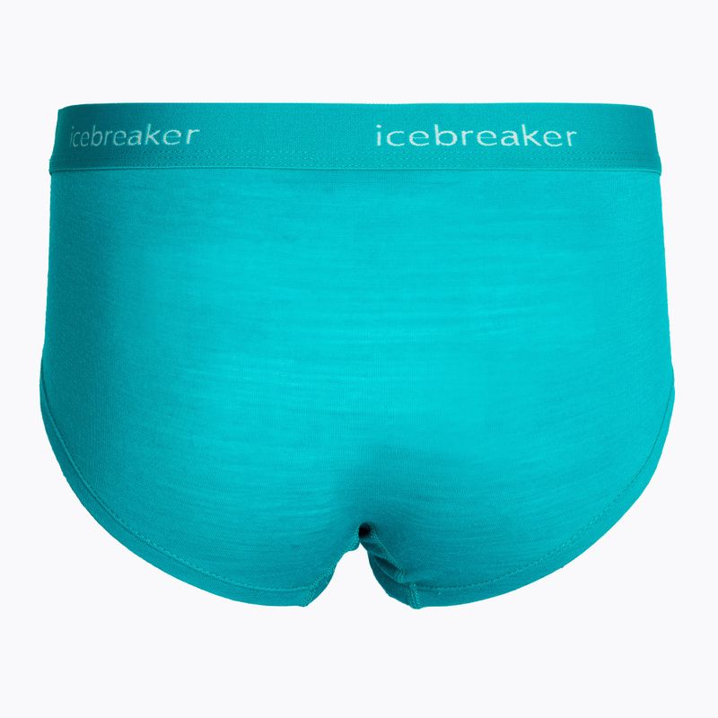 Bokserki termoaktywne damskie icebreaker Sprite Hot flux green 2