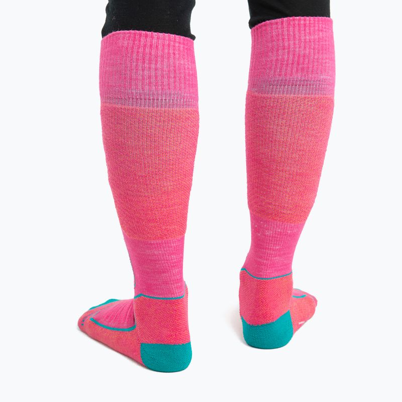 Skarpety narciarskie damskie icebreaker Ski+ Medium OTC tempo/flux green/earth 3