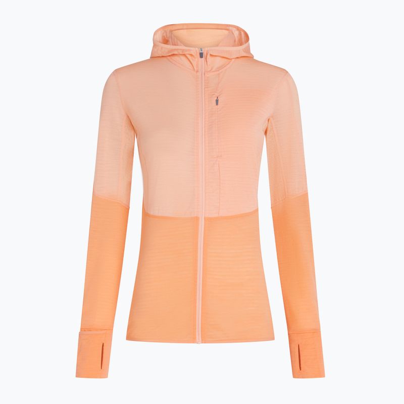 Bluza trekkingowa damska icebreaker Merino 200 Realfleece Descender Zip Hoodie sunstone/feldspar 12