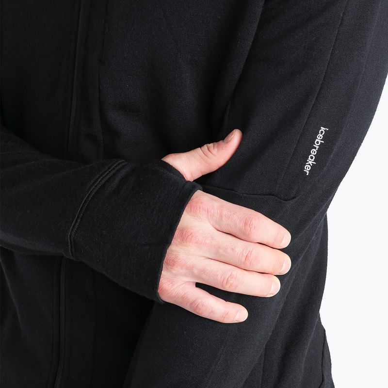 Bluza męska icebreaker Merino 260 Quantum IV Zip Hoodie black 5