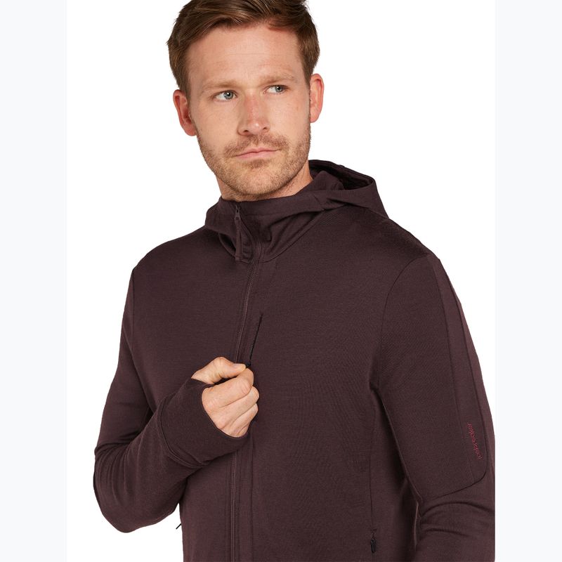 Bluza męska icebreaker Merino 260 Quantum IV Zip Hoodie bittersweet 5