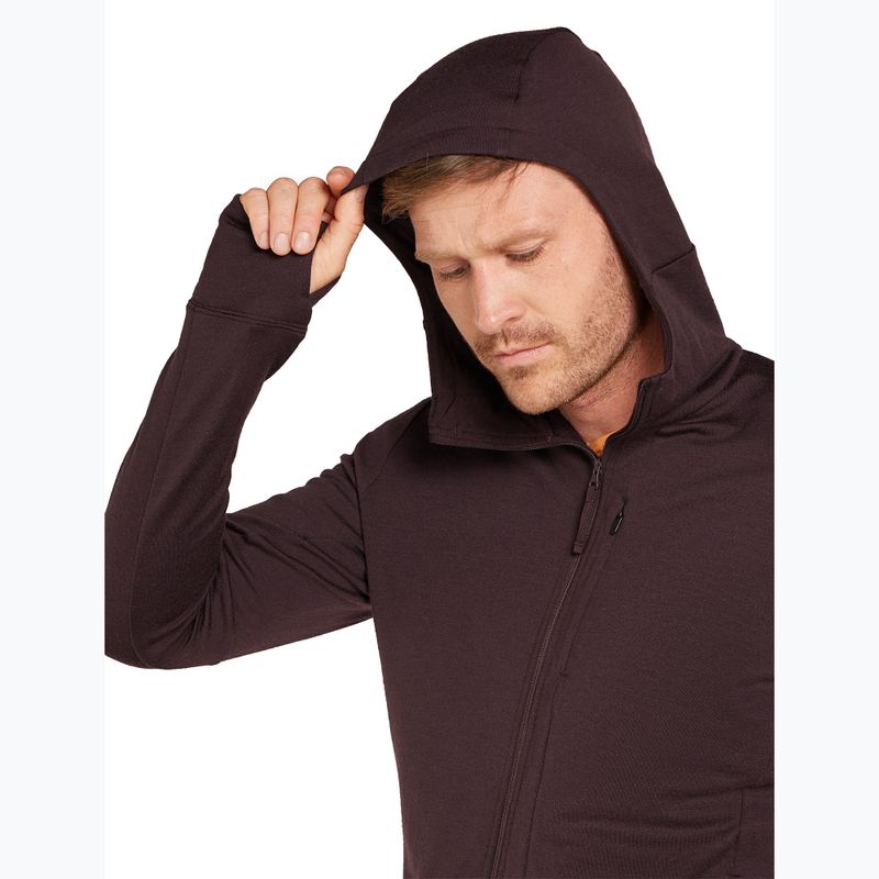 Bluza męska icebreaker Merino 260 Quantum IV Zip Hoodie bittersweet 6