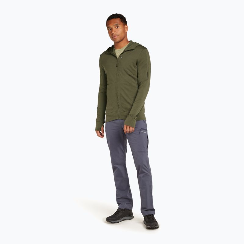 Bluza męska icebreaker Merino 260 Quantum IV Zip Hoodie loden 2