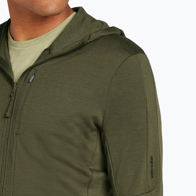Bluza męska icebreaker Merino 260 Quantum IV Zip Hoodie loden 6