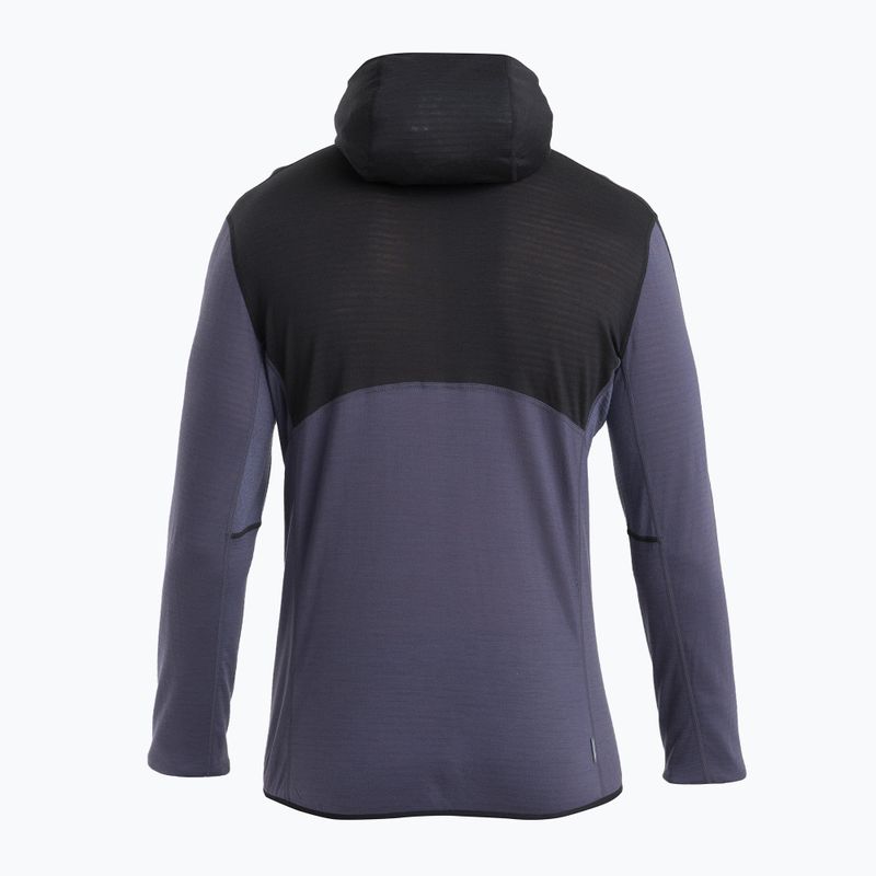 Bluza trekkingowa męska icebreaker Merino 200 Realfleece Descender Zip Hoodie black/graphite 8