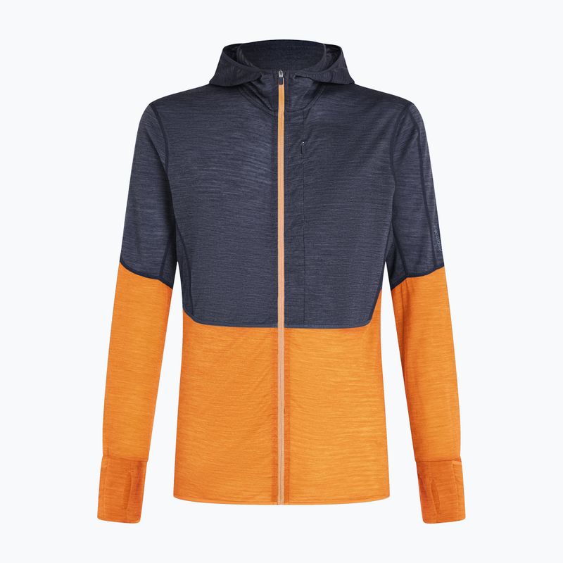 Bluza trekkingowa męska icebreaker Merino 200 Realfleece Descender Zip Hoodie graphite/ray 13