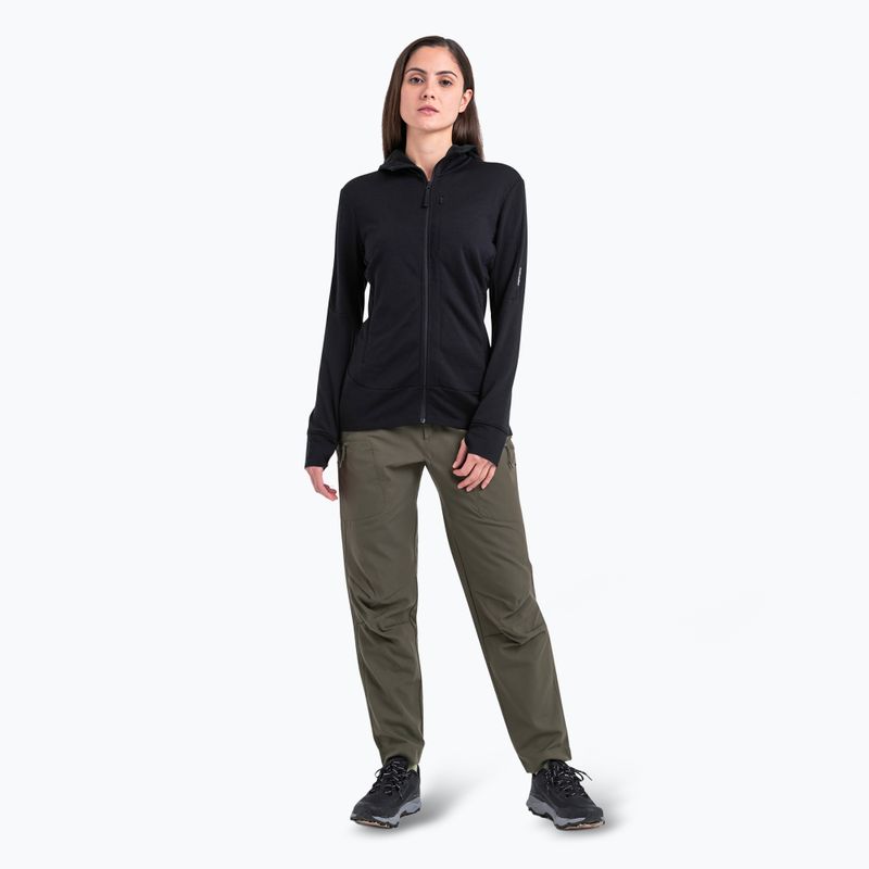 Bluza damska icebreaker Merino 260 Quantum IV Zip Hoodie black 2