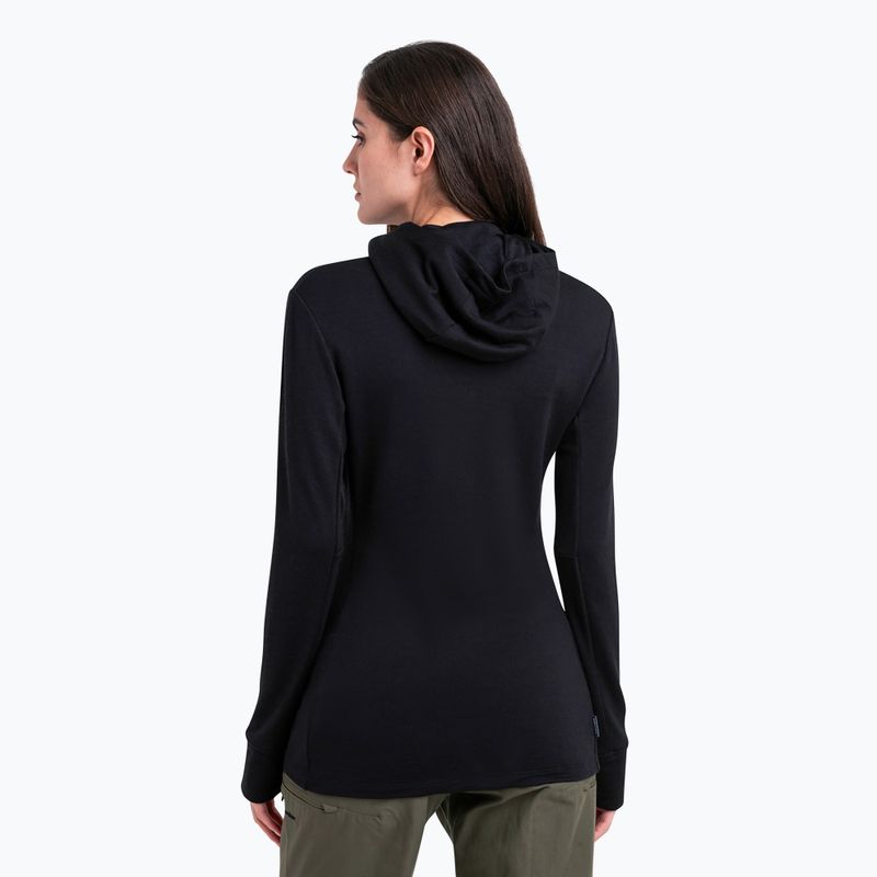 Bluza damska icebreaker Merino 260 Quantum IV Zip Hoodie black 3