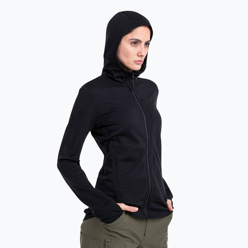 Bluza damska icebreaker Merino 260 Quantum IV Zip Hoodie black 5