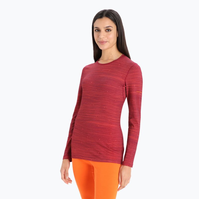 Bluza termoaktywna damska icebreaker 200 Oasis Crewe cherry/flash/aop