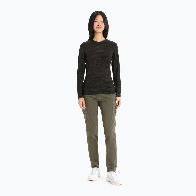Longsleeve termoaktywny damski icebreaker 200 Oasis Crewe black/clove/aop 2