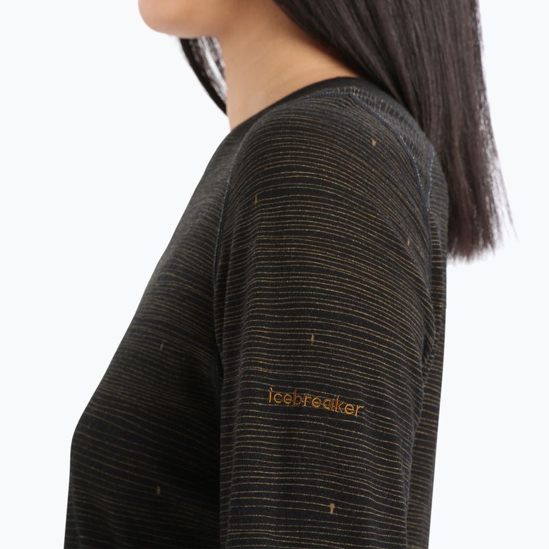 Longsleeve termoaktywny damski icebreaker 200 Oasis Crewe black/clove/aop 5