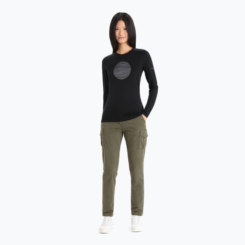 Longsleeve termoaktywny damski icebreaker 200 Oasis Crewe Ski Circle black 2