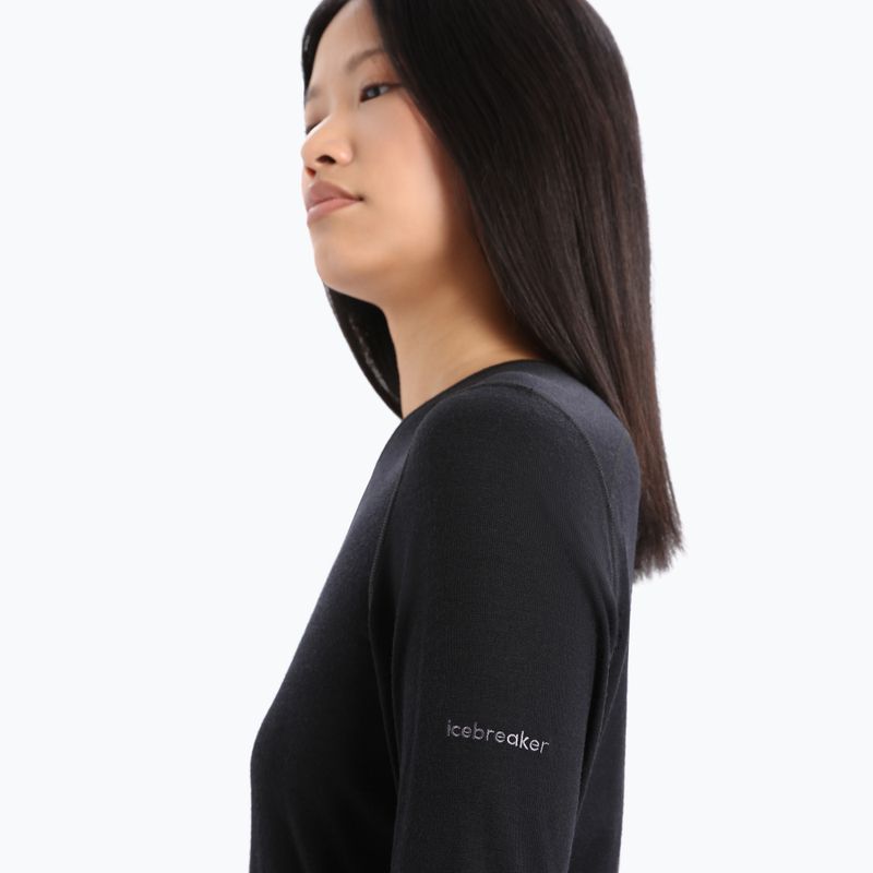 Longsleeve termoaktywny damski icebreaker 200 Oasis Crewe Ski Circle black 4