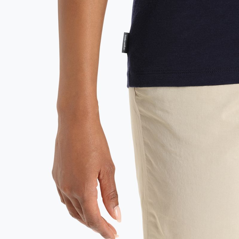 Koszulka trekkingowa damska icebreaker Tech Lite II Ski Stripes midnight navy 6